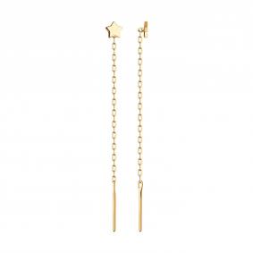 Золотые серьги Diamant 51-123-00726-1 51-123-00726-1 фото