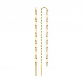 Золотые серьги Diamant 51-123-00769-1 51-123-00769-1 фото