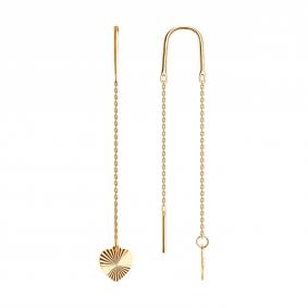 Золотые серьги Diamant 51-123-02878-1 51-123-02878-1 фото