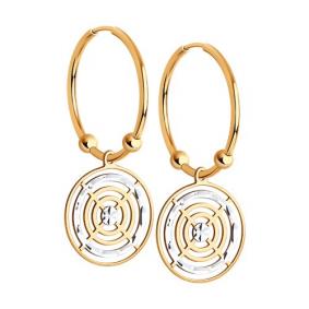 Золотые серьги Diamant 51-124-01743-2 51-124-01743-2 фото