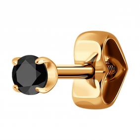 Одиночная серьга из золота Diamant с фианитом 51-127-02067-2 51-127-02067-2 фото