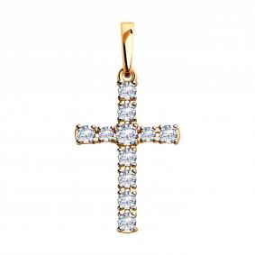 Золотая подвеска Diamant 51-130-00380-1 с фианитом 51-130-00380-1 фото
