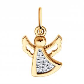 Золотая подвеска Diamant 51-130-00491-1 с фианитом 51-130-00491-1 фото