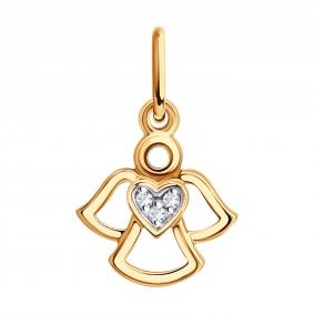 Золотая подвеска Diamant 51-130-00492-1 с фианитом 51-130-00492-1 фото
