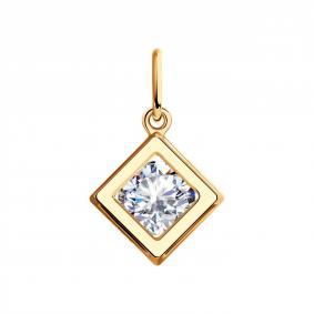 Золотая подвеска Diamant 51-130-00845-1 с фианитом 51-130-00845-1 фото