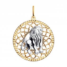 Золотая подвеска Знак зодиака Лев Diamant 51-130-01062-1 51-130-01062-1 фото