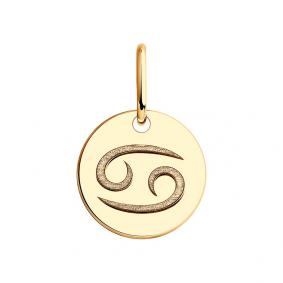 Золотая подвеска Знак зодиака Рак Diamant 51-130-01096-1 51-130-01096-1 фото