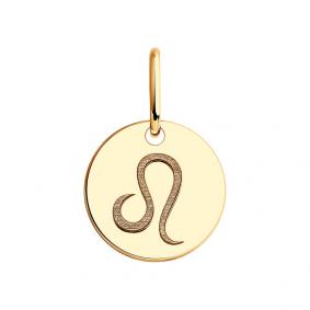 Золотая подвеска Знак зодиака Лев Diamant 51-130-01097-1 51-130-01097-1 фото