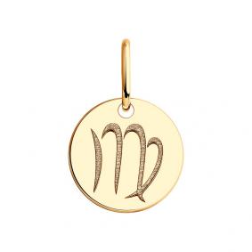Золотая подвеска Знак зодиака Дева Diamant 51-130-01098-1 51-130-01098-1 фото