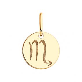 Золотая подвеска Знак зодиака Скорпион Diamant 51-130-01100-1 51-130-01100-1 фото