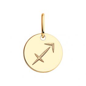 Золотая подвеска Знак зодиака Стрелец Diamant 51-130-01101-1 51-130-01101-1 фото