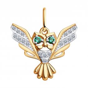 Золотая подвеска Diamant 51-130-01668-1 с фианитом 51-130-01668-1 фото