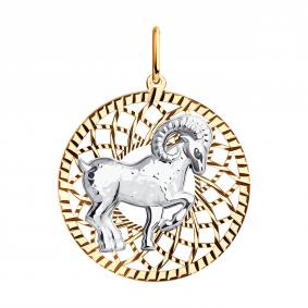 Золотая подвеска Знак зодиака Овен SOKOLOV 51-130-01835-1 51-130-01835-1 фото