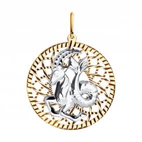 Золотая подвеска Знак зодиака Козерог SOKOLOV 51-130-01836-1 51-130-01836-1 фото