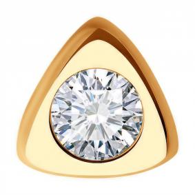 Золотая подвеска Diamant 51-130-02048-1 с фианитом 51-130-02048-1 фото