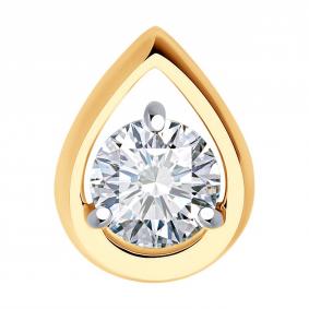 Золотая подвеска Diamant 51-130-02118-1 с фианитом 51-130-02118-1 фото