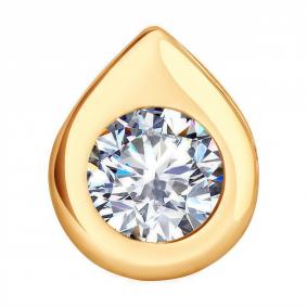 Золотая подвеска Diamant 51-130-02242-1 с фианитом 51-130-02242-1 фото