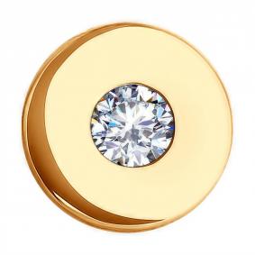 Золотая подвеска Diamant 51-130-02256-1 с фианитом 51-130-02256-1 фото