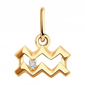 Подвеска Знак зодиака Водолей Diamant с фианитом 51-130-02635-1 51-130-02635-1 фото