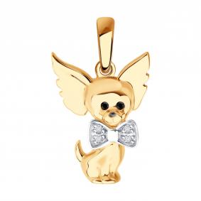 Золотая подвеска Diamant 51-130-02901-1 с фианитом 51-130-02901-1 фото