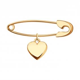 Золотая брошь Diamant 51-140-02718-1 51-140-02718-1 фото