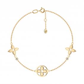 Золотой браслет Diamant 51-150-00420-1 с фианитом 51-150-00420-1 фото