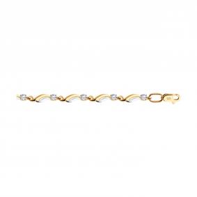 Золотой браслет Diamant 51-150-00691-1 с фианитом 51-150-00691-1 фото