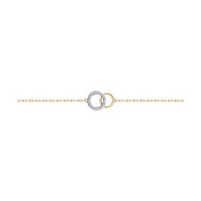 Золотой браслет Diamant 51-150-01324-1 с фианитом 51-150-01324-1 фото