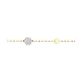 Золотой браслет Diamant 51-150-01342-1 с фианитом 51-150-01342-1 фото