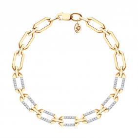 Золотой браслет Diamant 51-150-02849-1 с фианитом 51-150-02849-1 фото