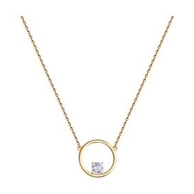Золотое колье Diamant 51-170-00977-1 с фианитом 51-170-00977-1 фото