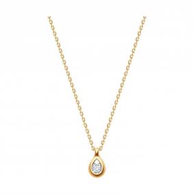 Золотое колье Diamant 51-170-02073-1 с фианитом 51-170-02073-1 фото
