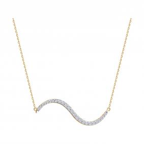 Золотое колье Diamant 51-170-02983-1 с фианитом 51-170-02983-1 фото