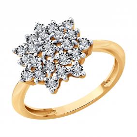 Золотое кольцо SOKOLOV 51-210-00422-1 с бриллиантом 51-210-00422-1 фото