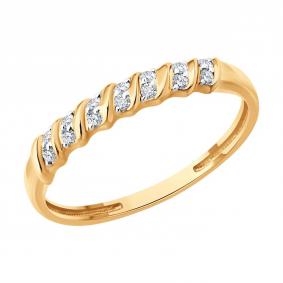 Золотое кольцо Diamant 51-210-00481-1 с бриллиантом 51-210-00481-1 фото