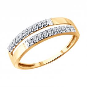 Золотое кольцо Diamant 51-210-01011-1 с бриллиантом 51-210-01011-1 фото