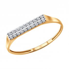 Золотое кольцо SOKOLOV 51-210-01071-1 с бриллиантом 51-210-01071-1 фото