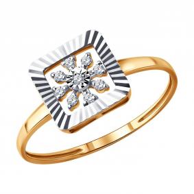 Золотое кольцо SOKOLOV 51-210-01281-1 с бриллиантом 51-210-01281-1 фото