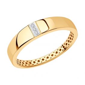 Золотое кольцо Diamant 51-210-01535-1 с бриллиантом 51-210-01535-1 фото