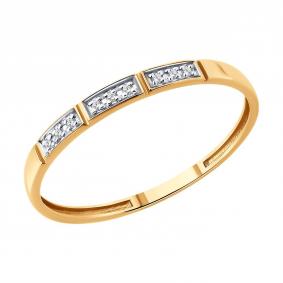 Золотое кольцо Diamant 51-210-02899-1 с бриллиантом 51-210-02899-1 фото