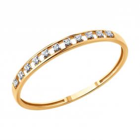 Золотое кольцо Diamant 51-210-02903-1 с бриллиантом 51-210-02903-1 фото