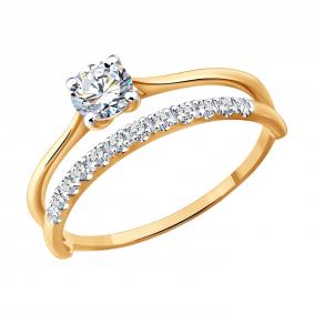 Золотое кольцо Diamant 51-210-03013-1 с бриллиантом выращенным 51-210-03013-1 фото