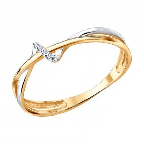 Золотое кольцо Diamant 51-210-03178-1 с бриллиантом 51-210-03178-1 фото