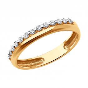 Золотое кольцо Diamant 51-211-02226-1 с бриллиантом 51-211-02226-1 фото
