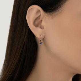 Золотые серьги SOKOLOV 51-220-02961-1 с бриллиантом и александритом 51-220-02961-1 фото