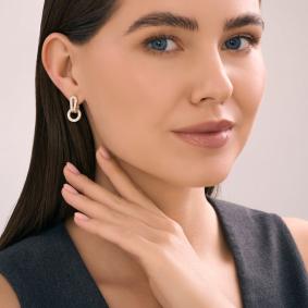 Золотые серьги SOKOLOV 51-221-02969-1 с бриллиантом 51-221-02969-1 фото