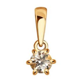 Золотая подвеска Diamant 51-230-01656-1 с морганитом 51-230-01656-1 фото