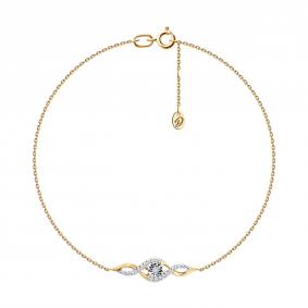 Золотой браслет SOKOLOV 51-250-01273-1 с бриллиантом 51-250-01273-1 фото