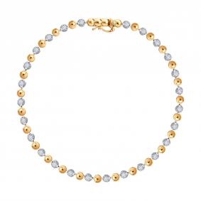 Золотой браслет Diamant 51-250-02780-1 с рубином и бриллиантом выращенным 51-250-02780-1 фото