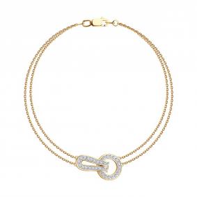 Золотой браслет SOKOLOV 51-250-02969-1 с бриллиантом 51-250-02969-1 фото